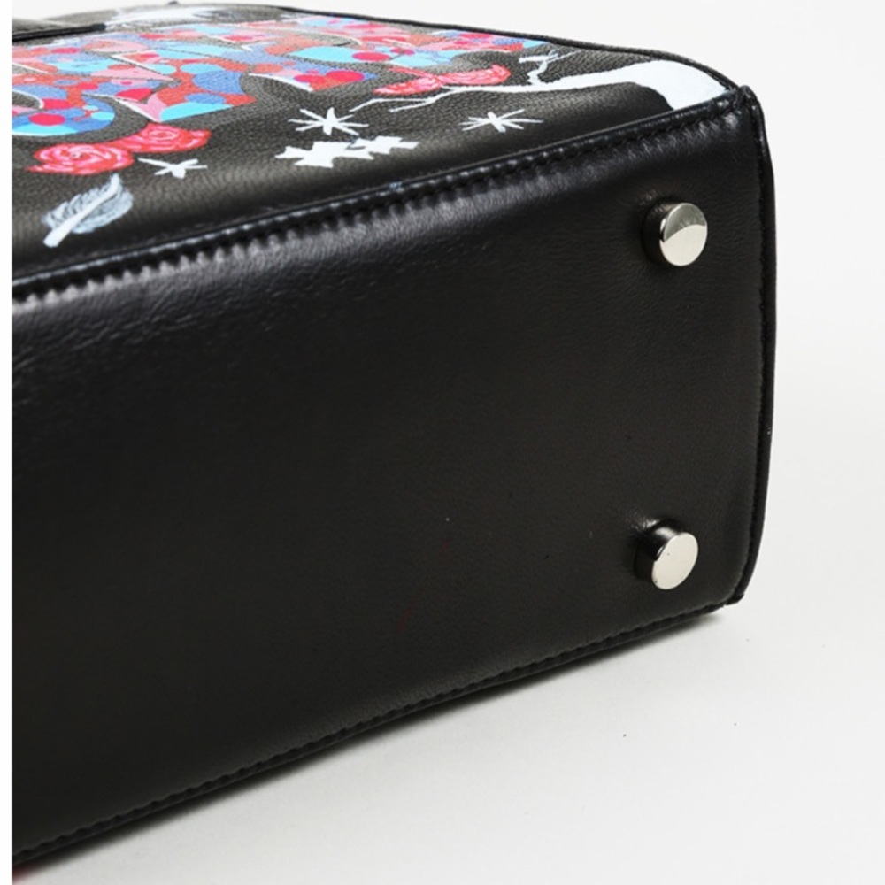 Elisabeth Weinstock Hand Painted Leather Satchel - Picture 4 of 16
